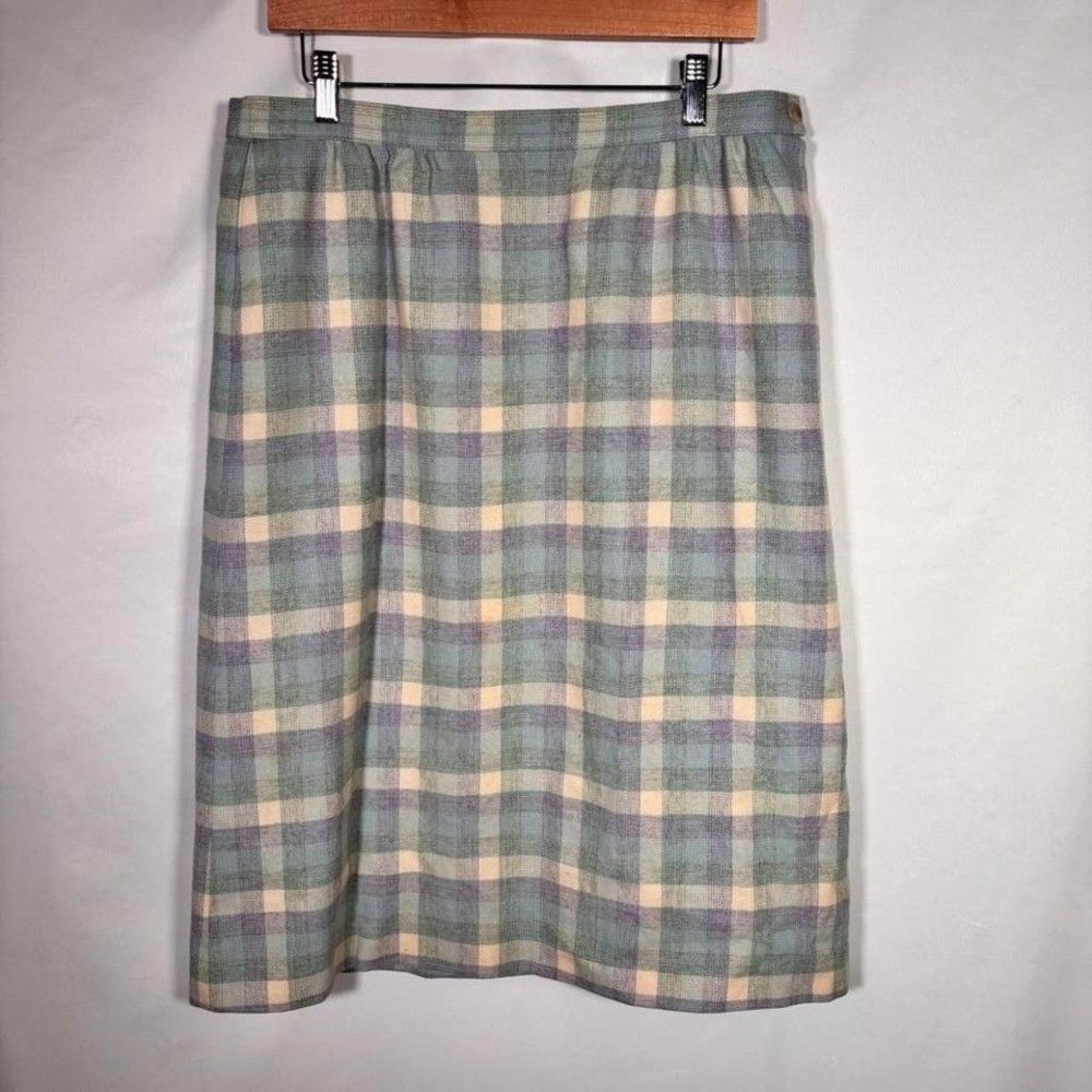 Vintage Pendleton Wool Midi Skirt Womens 16 Plaid Preppy Academia Tartan Classic